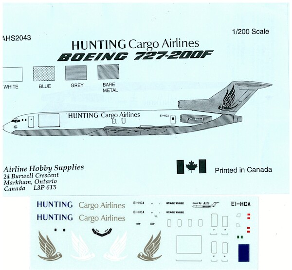 Boeing 727-200C (Hunting Cargo Airlines)  AHS2043