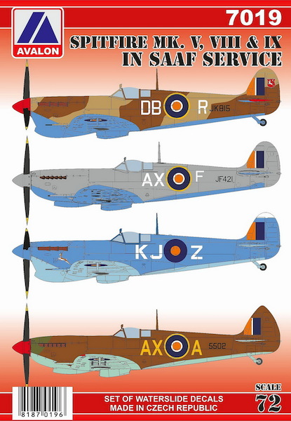 Spitfire MKV, MKVIII, MKIX in South African AF (SAAF) Service  7019