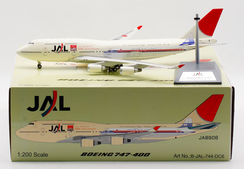 B Models B-JAL-744-DC6 Boeing 747-400 JAL Japan Airlines "50th An