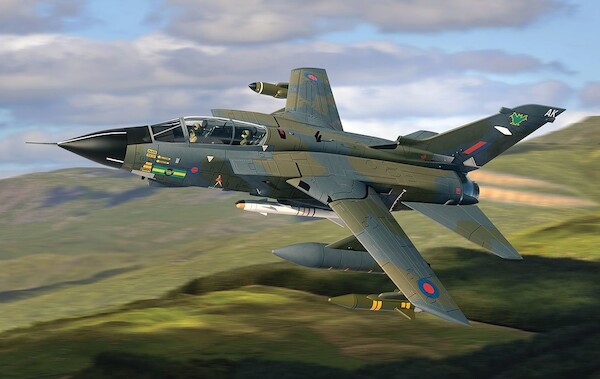 Tornado GR1, ZD748/AK, Johnnie Walker 'Still Going Strong', RAF No.9 Squadron (Nose gear doors missing) Was 214,95 AA29401