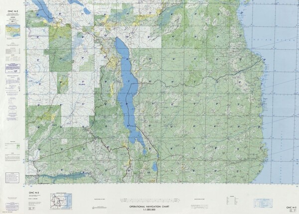 ONC N-5: Available: Operational Navigation Chart for Tanzania, Mozambique, Malawi, Zambia. Available ! additional charts available within five working days. E-mail your requirements.  ONC N-5