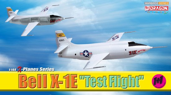 Bell X-1E "Test Flight" Contain 2 replicas (one is missing one stabiliser)  DRW51029 STAB