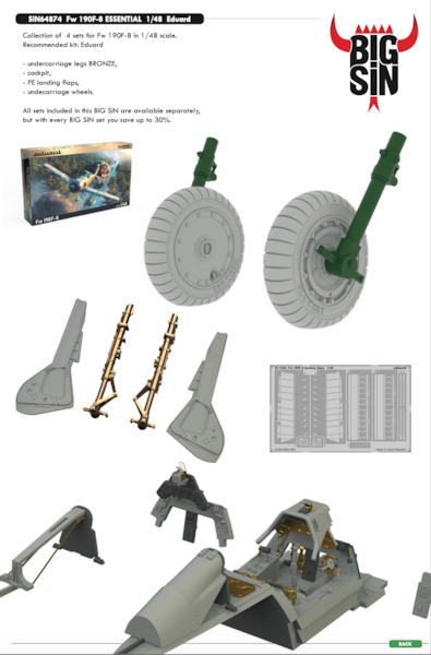 Focke Wulf FW109F-8 Essential set (Eduard)  BIG SIN64874