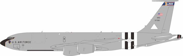 Boeing KC135R Stratotanker USAF 63-7981 Illinois ANG Refuelling boom underneath missing IF135USA7981BOOM