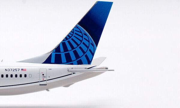 Boeing 737 MAX 8 United Airlines N37257 show in flight, no gears. IF738MUA1022