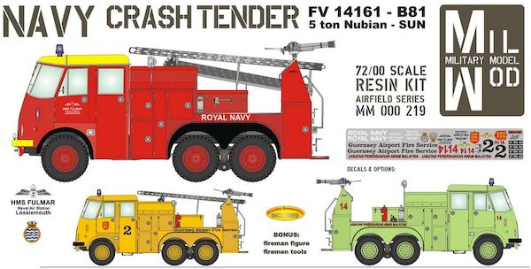 Nubian B81 6x6 5 ton Royal Navy Crash tender (Royal Navy, Guernsey Airport, Malaysia)  MM000-219