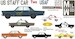 Ford Galaxie  Staff Car two -US Air Force,  police etc. 4-Door Sedan + 3 Figures, Roof Equipment MM072-021