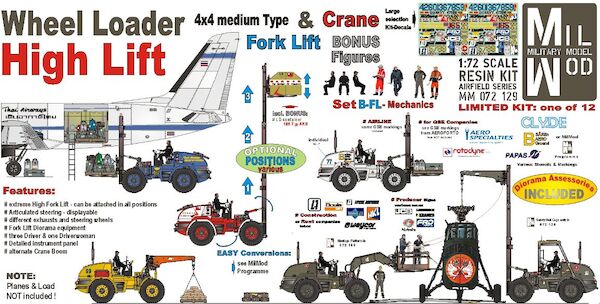 4 x4 Wheel Loader open - Fork Lift with LD-Container	Liebherr Type & Multipose Figures  MM072-129