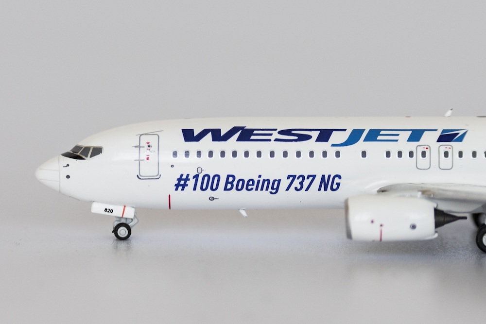 NG Models 58087 Boeing 737-800/w WestJet Airlines "100 Boeing 737