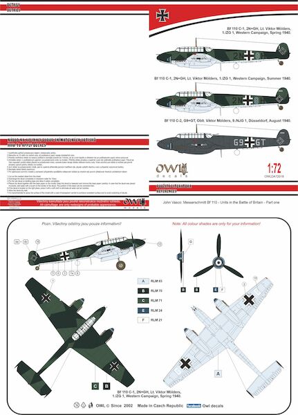 Messerschmitt BF110C-1 (Lt. Viktor Mölders, 1./ZG1 1940)  OWLDA72018