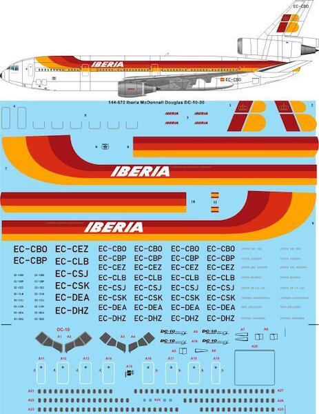 Two Six decals 144-672 McDonnell Douglas DC10-30 (Iberia)